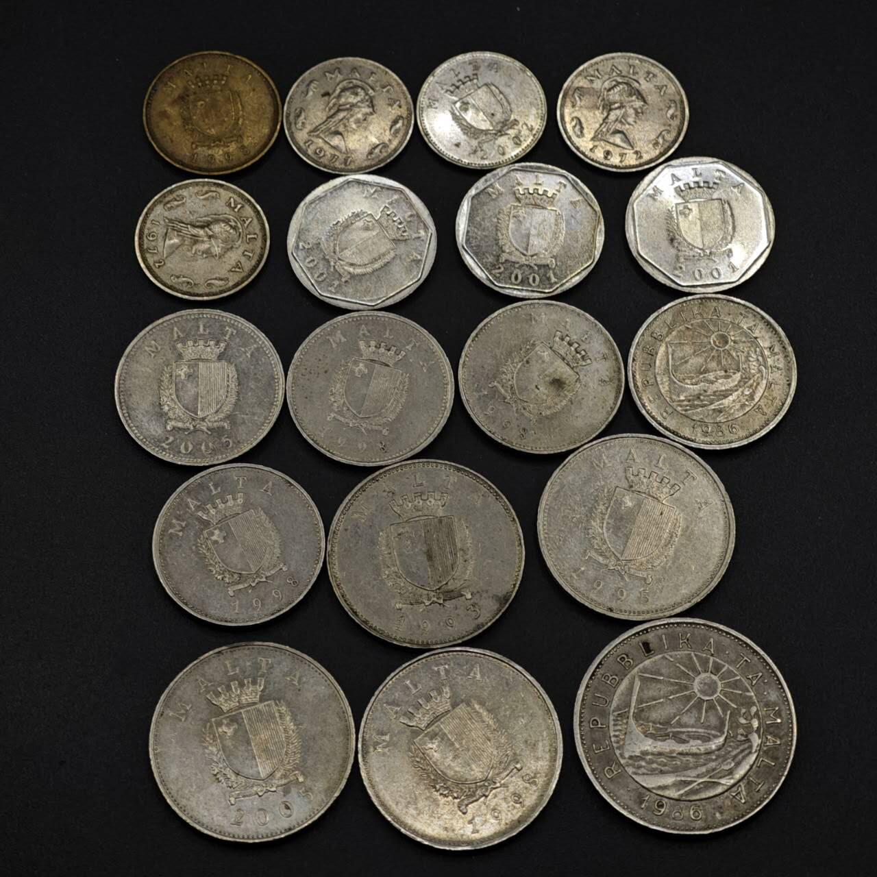 【淘币小摊】实时拍第八百二十七拍   散币场   满百包邮可预留二周 每周一统一发货   马耳他18枚