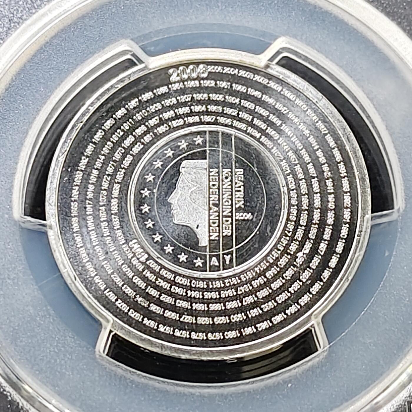 【全场包邮】纯粹捡漏拍487场（免费代拍第24场） 【收藏级·冠军分】荷兰2006年5欧元荷兰金融管理局成立200周年纪念银币-PCGS MS67