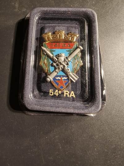 老王徽章第169期 - 法国第54炮兵团证章     原盒