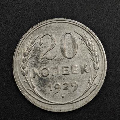 【淘币小摊】实时拍第八百二十七拍   散币场   满百包邮可预留二周 每周一统一发货   - 苏联1929年20戈比银币