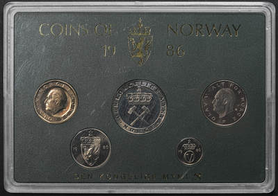 修遠堂世界钱币第九十七期 - 1986年挪威套币 BU品