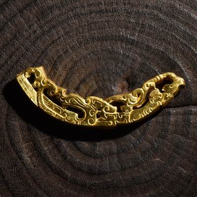 【良泉】【元旦直播场】1月1日晚19.30点开拍！208组西方古代钱币、日本朝鲜花钱 - 【新年快乐】【低于金料价起拍！】重11.76克【非遗大师】【刘兴东】手工錾刻龙纹【纯金】吊坠