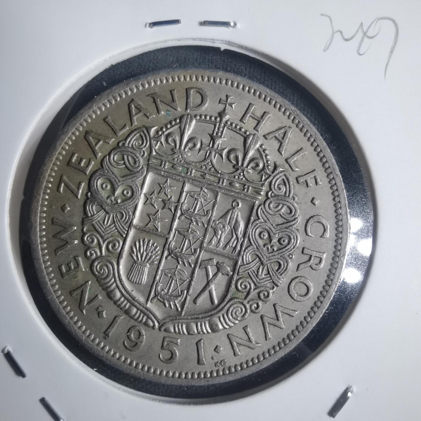 沼泽如烟--第932场 新西兰1951年半克朗