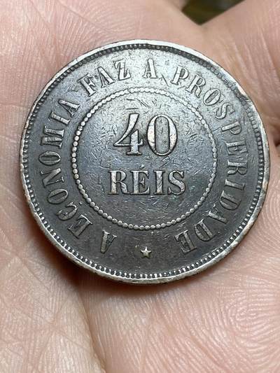 2025年第一百三十六场(总第一百六十二场）外国好品纸夹散币场(免佣金) - 巴西🇧🇷1908年40瑞斯大铜币