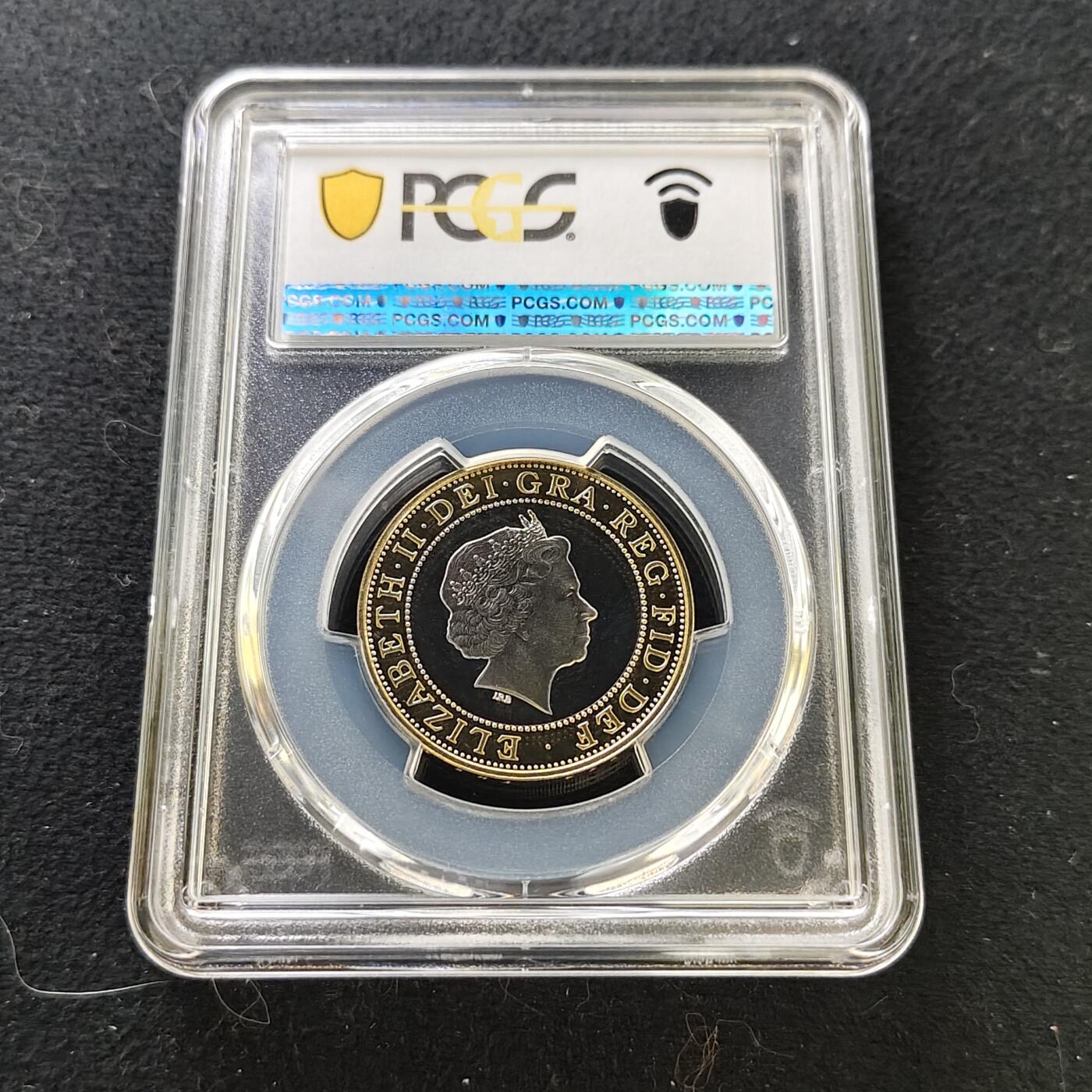 【全场包邮】纯粹捡漏拍487场（免费代拍第24场） 【收藏级·亚军分】英国2005年2镑火药阴谋400周年精制双色纪念币-PCGS PR68 DCAM（更高分仅2枚）