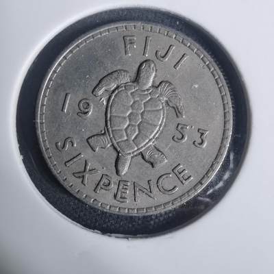 沼泽如烟--第932场 - 斐济1953年6便士