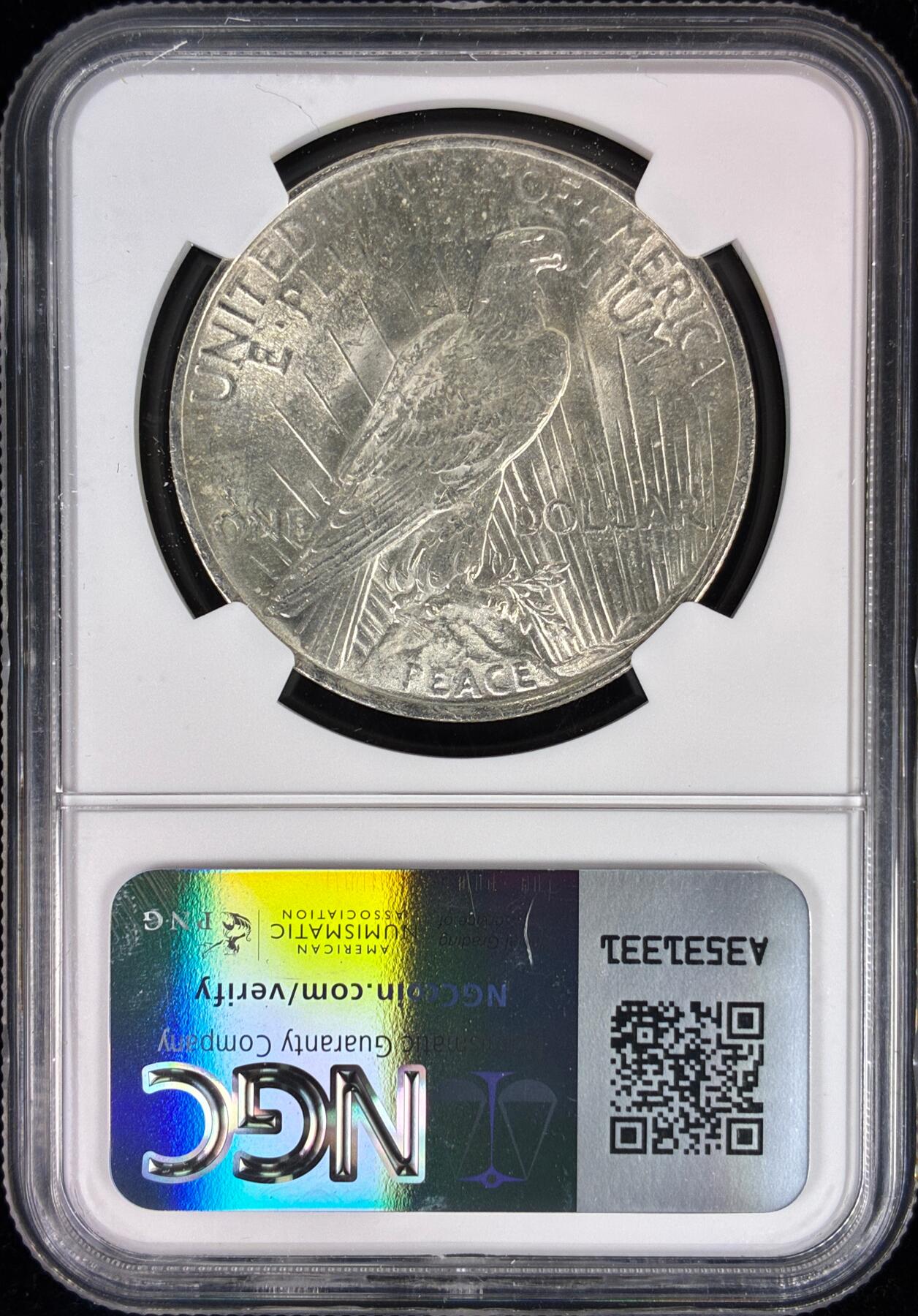 【雨安】【直播拍卖】【世界币章121期-评级币】2025-12-20 周六 19:30 保真 [评级美洲] USA 美国 1美元  (1921-1935) 和平鸽 1923年  NGC-MS62