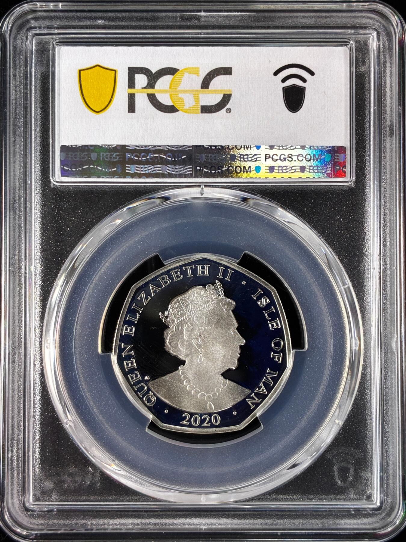 【雨安】【直播拍卖】【世界币章121期-评级币】2025-12-20 周六 19:30 保真 [评级现代] Isle of Man 马恩岛 50便士 2020年 VE-Day PCGS-PR69DCAM 精制