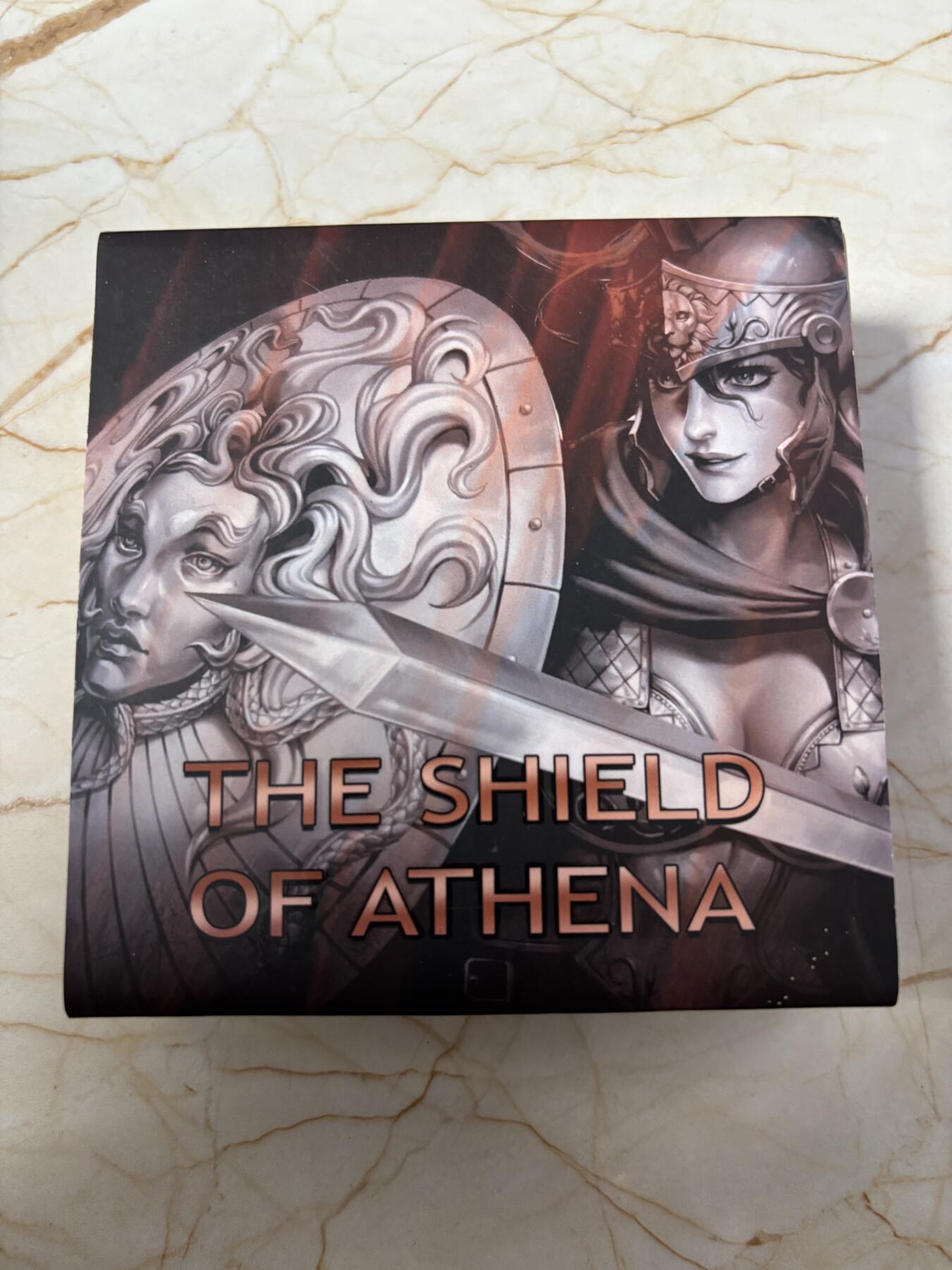 第186期拍卖 纽埃2022年战神之盾系列(1)–雅典娜神盾–美杜莎之盾超高精浮雕镀铜仿古纪念银币.2盎司,999银镀铜，发行500枚