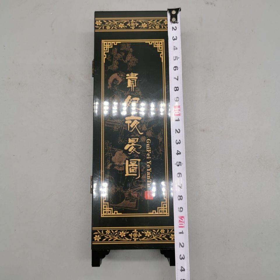 听雨轩（40） [贵妃夜宴图]仿古漆器小屏风  折叠木制