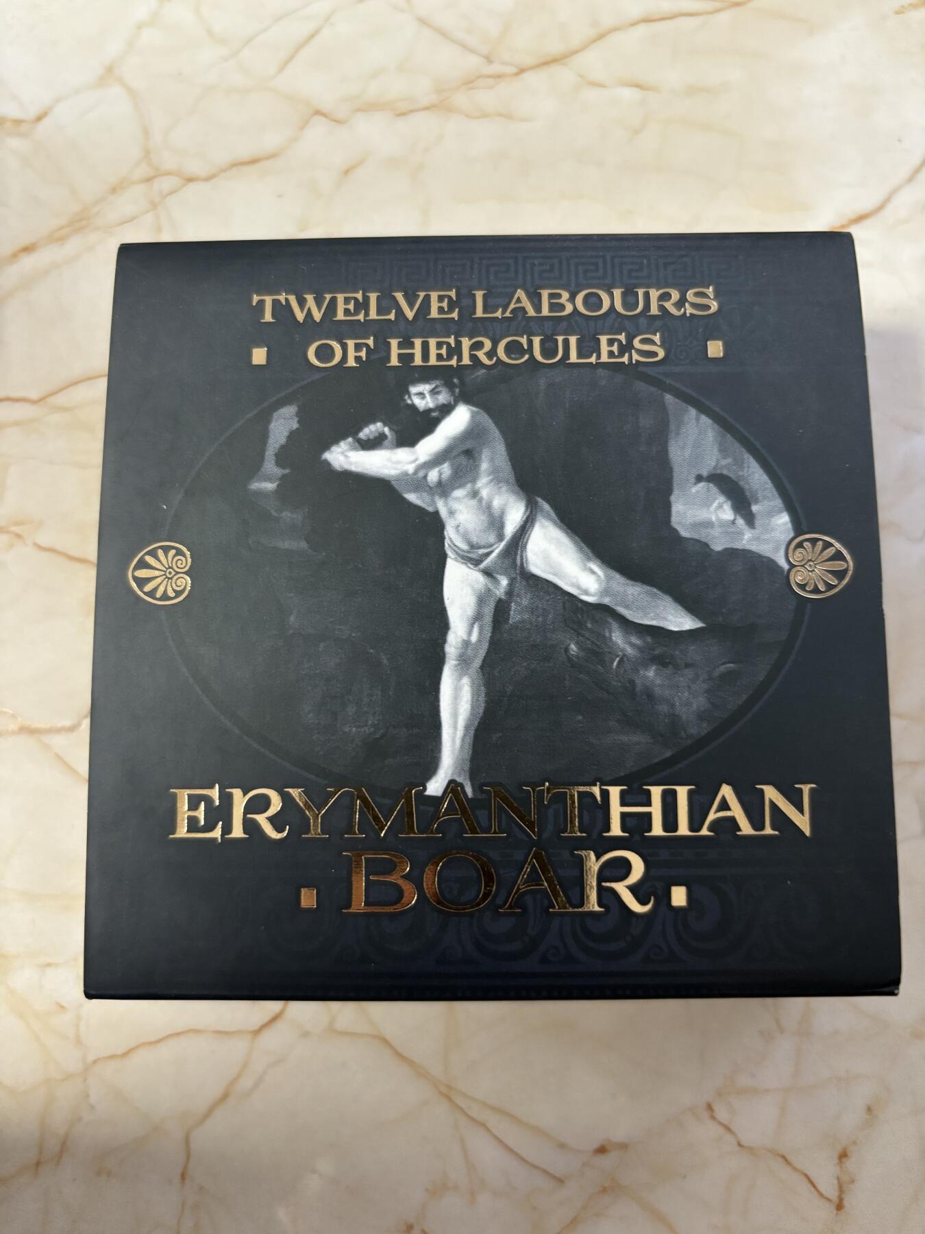 第186期拍卖 纽埃2020年大力神活捉野猪2盎司纪念银币，999银，发行量500枚