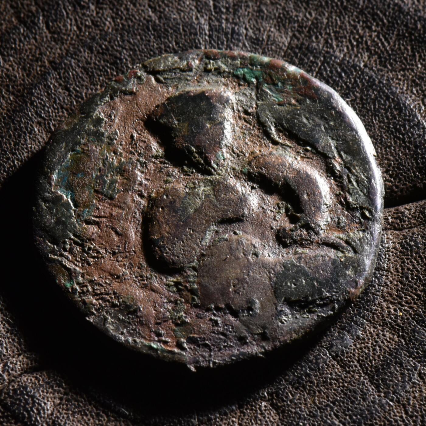 【良泉】【元旦直播场】1月1日晚19.30点开拍！208组西方古代钱币、日本朝鲜花钱 11.38克【萨拉丁】图案铜币，公元1210-1220年【中世纪】阿尤布王朝，大马士革统治者阿什拉夫·穆萨发行