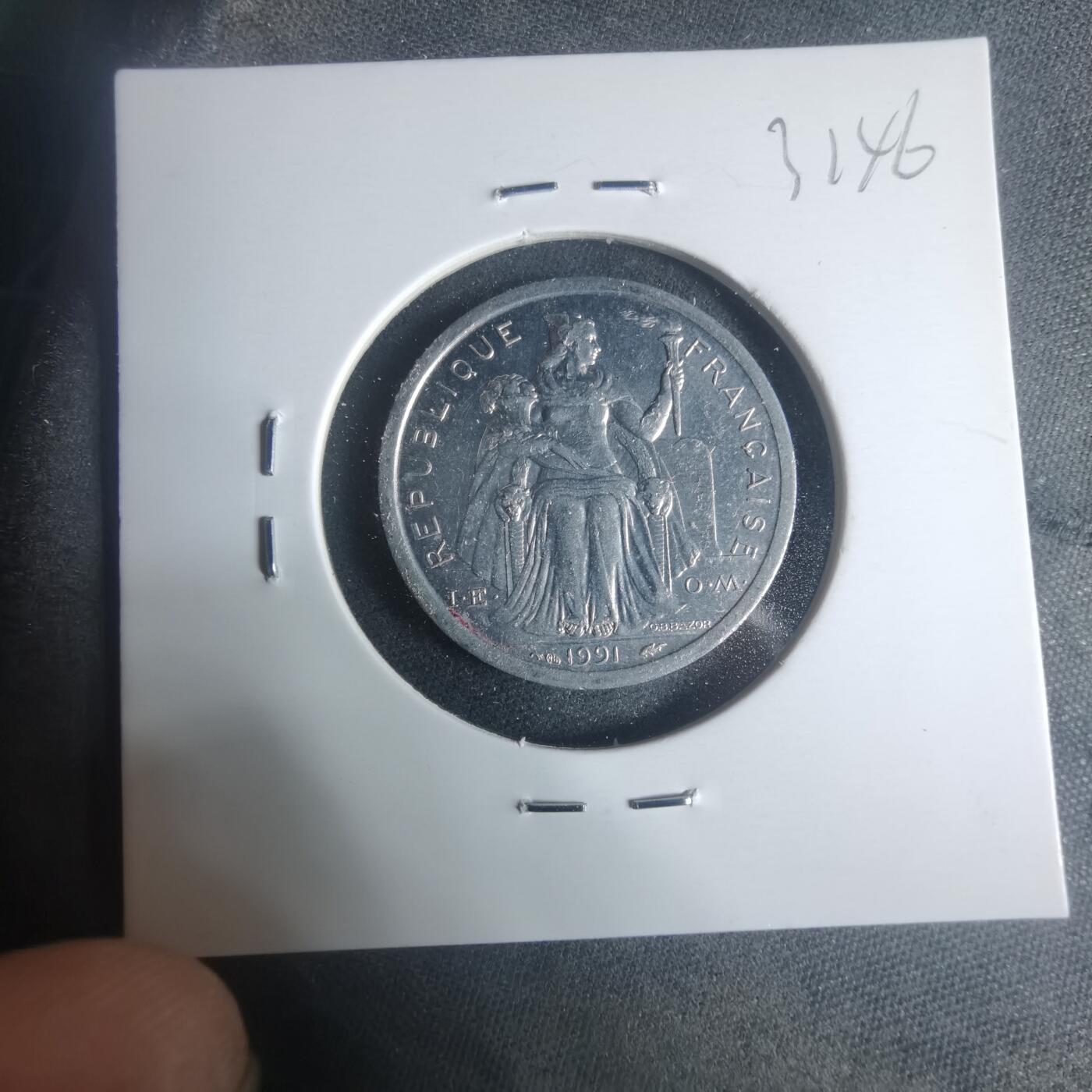 沼泽如烟--第931场 法属新喀里多尼亚1991年1法郎