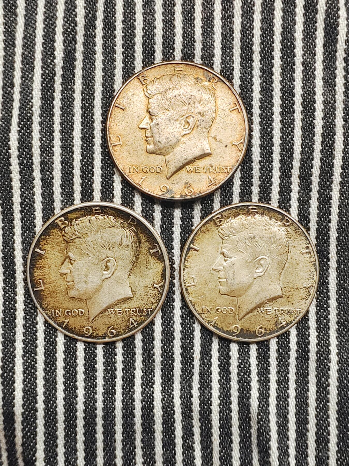 美国1964年肯尼迪50美分鹰徽银币分币 硬币 收藏