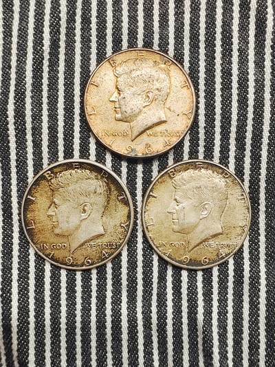 美国1964年肯尼迪50美分鹰徽银币分币 硬币 收藏 - 美国1964年肯尼迪50美分鹰徽银币分币 硬币 收藏