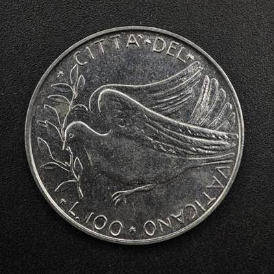 【淘币小摊】实时拍第八百二十七拍   散币场   满百包邮可预留二周 每周一统一发货   - 梵蒂冈1972年100里拉