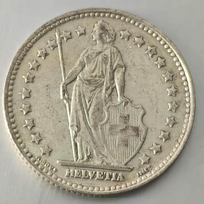 Krab外币市集Vol.26 - 瑞士1958年1法郎银币