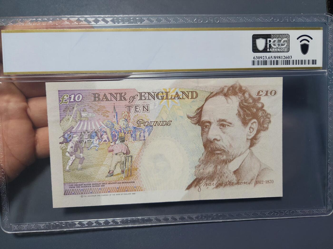 12月13号晚上8点 外国纸币自动截拍第72场 稀少签名。英国10镑PCGS65PPQ