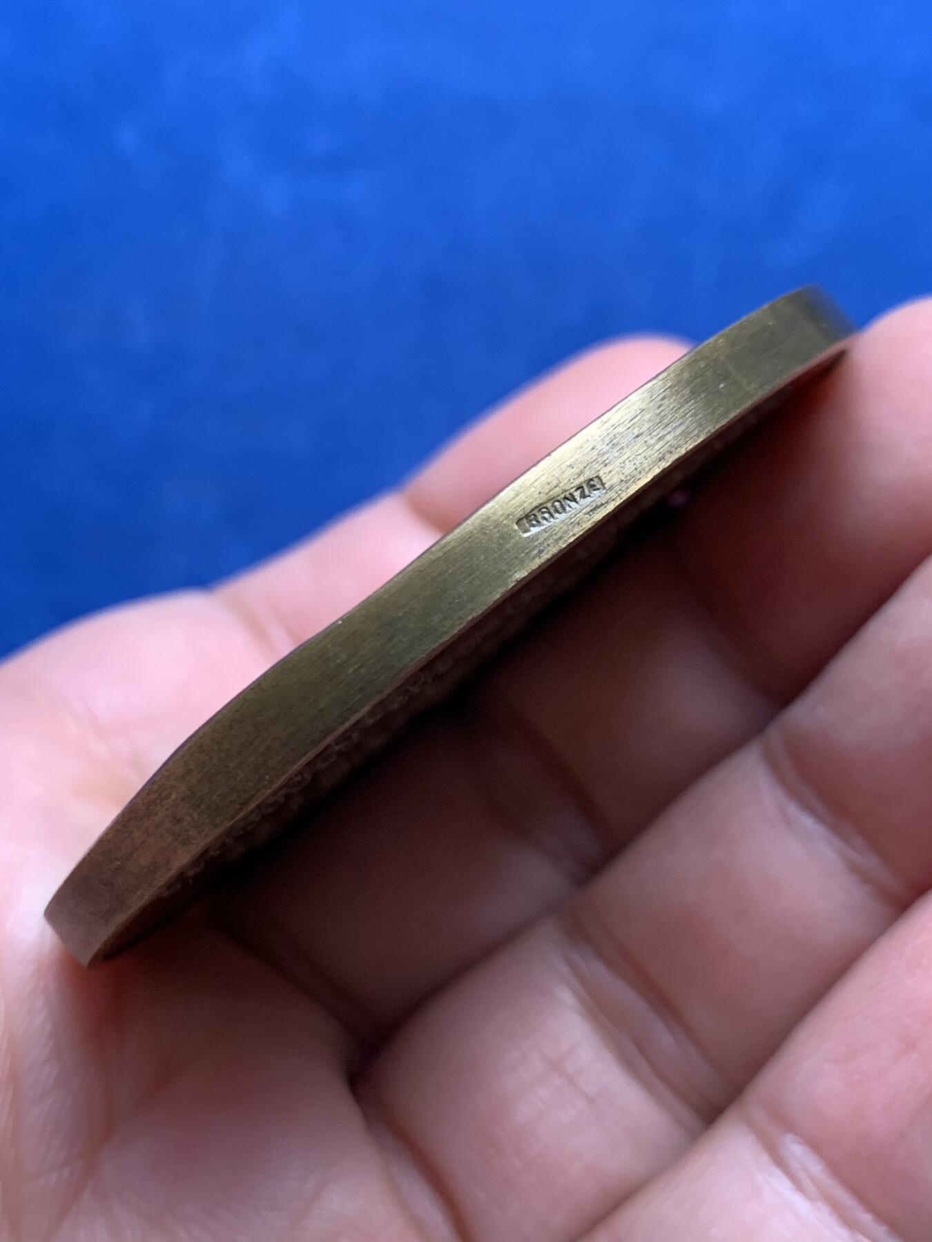 《竞宝斋》第447场 周日，周一，2场连拍 （全场包邮） 法国著名医学教授大铜章 直径57mm 重量84.1g 铜标边铭