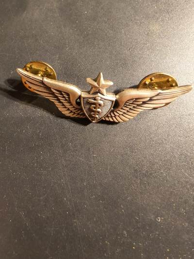 老王徽章第169期 - 美国空军军医中级技能章    925银    2英寸