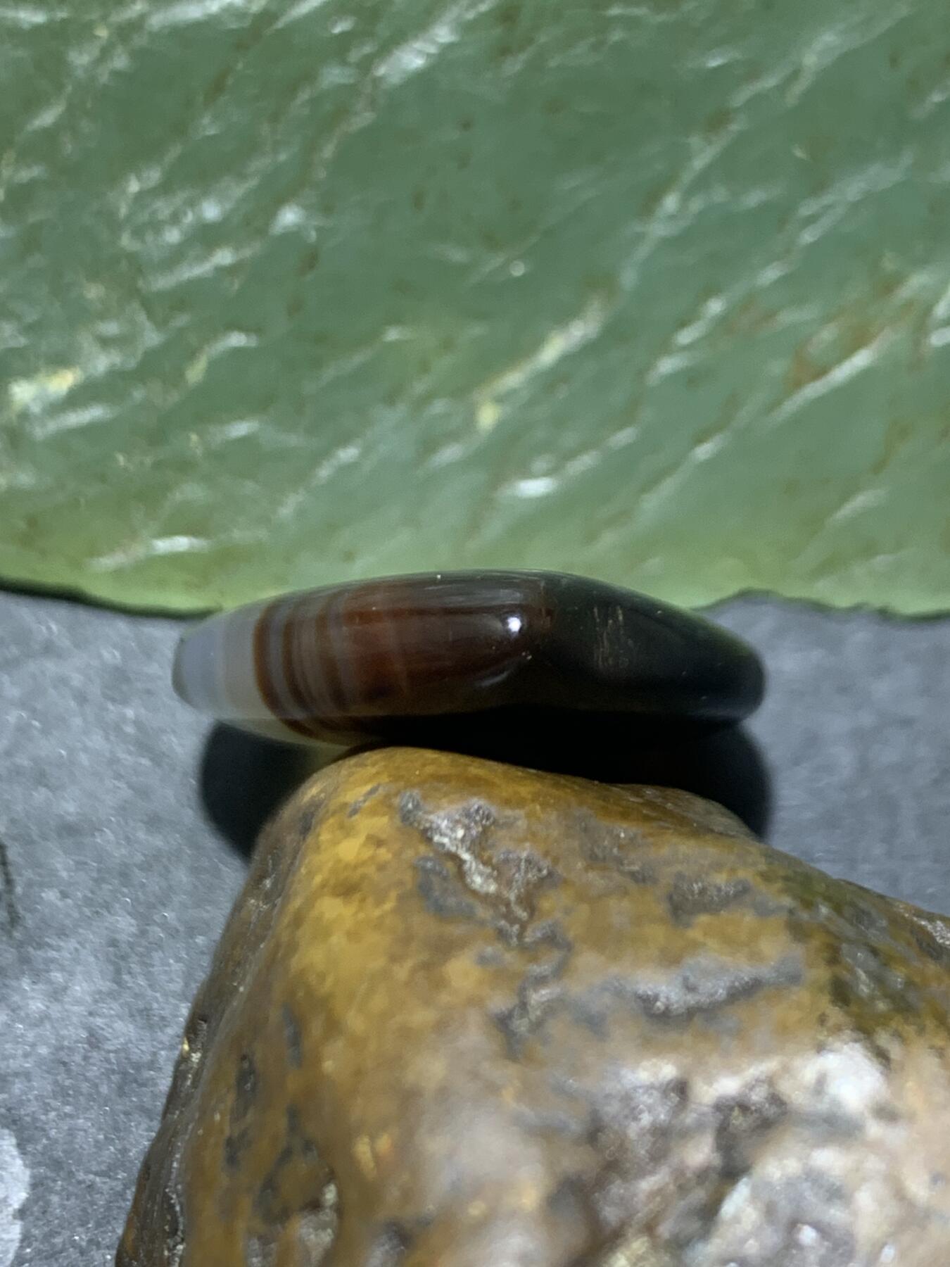 高玉化巴西玛瑙爱心形通货吊坠！