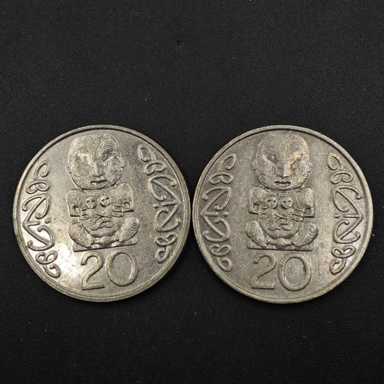 【淘币小摊】实时拍第八百二十七拍   散币场   满百包邮可预留二周 每周一统一发货   新西兰20分2枚