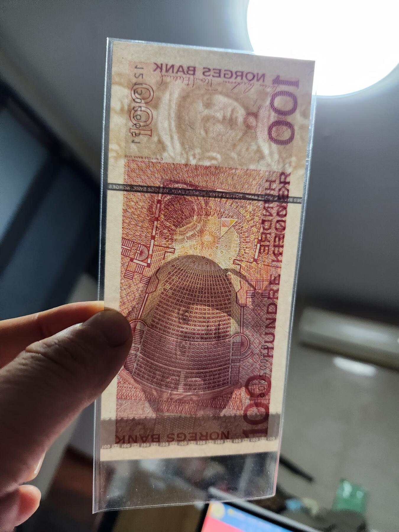 12月13号晚上8点 外国纸币自动截拍第72场 挪威2006年100克朗 音乐家弗拉斯达德 新品