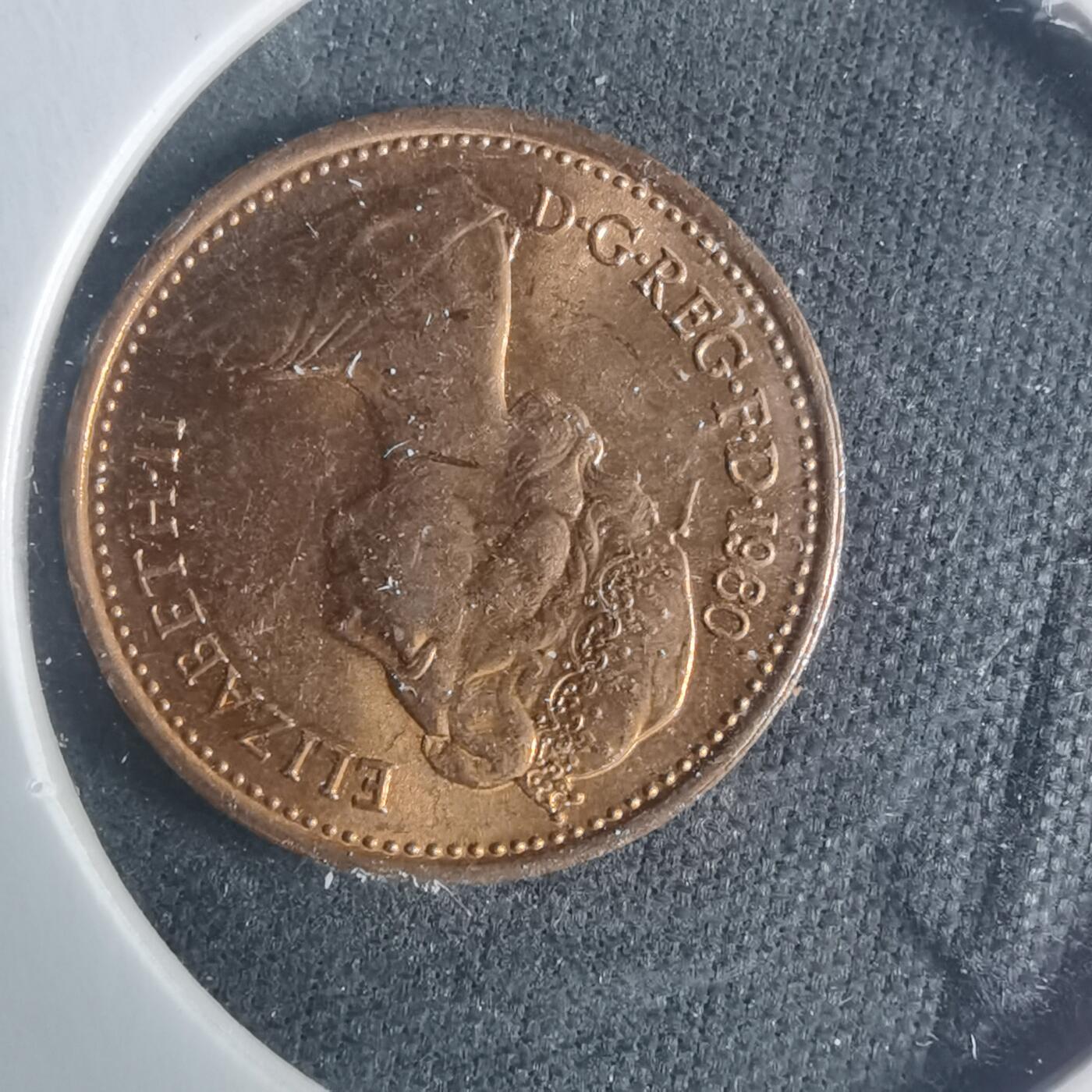 沼泽如烟--第931场 英国1980年半便士