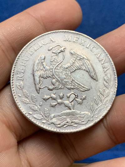 《竞宝斋》第447场 周日，周一，2场连拍 （全场包邮） - 墨西哥 1894年ZS FZ 鹰洋 8瑞尔银币 带光好品