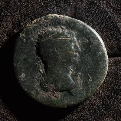 【良泉】【元旦直播场】1月1日晚19.30点开拍！208组西方古代钱币、日本朝鲜花钱 - 11.86克，公元115-116年【古罗马】五贤帝-图拉真 发行“Optimo系列”（最佳元首系列）大铜币