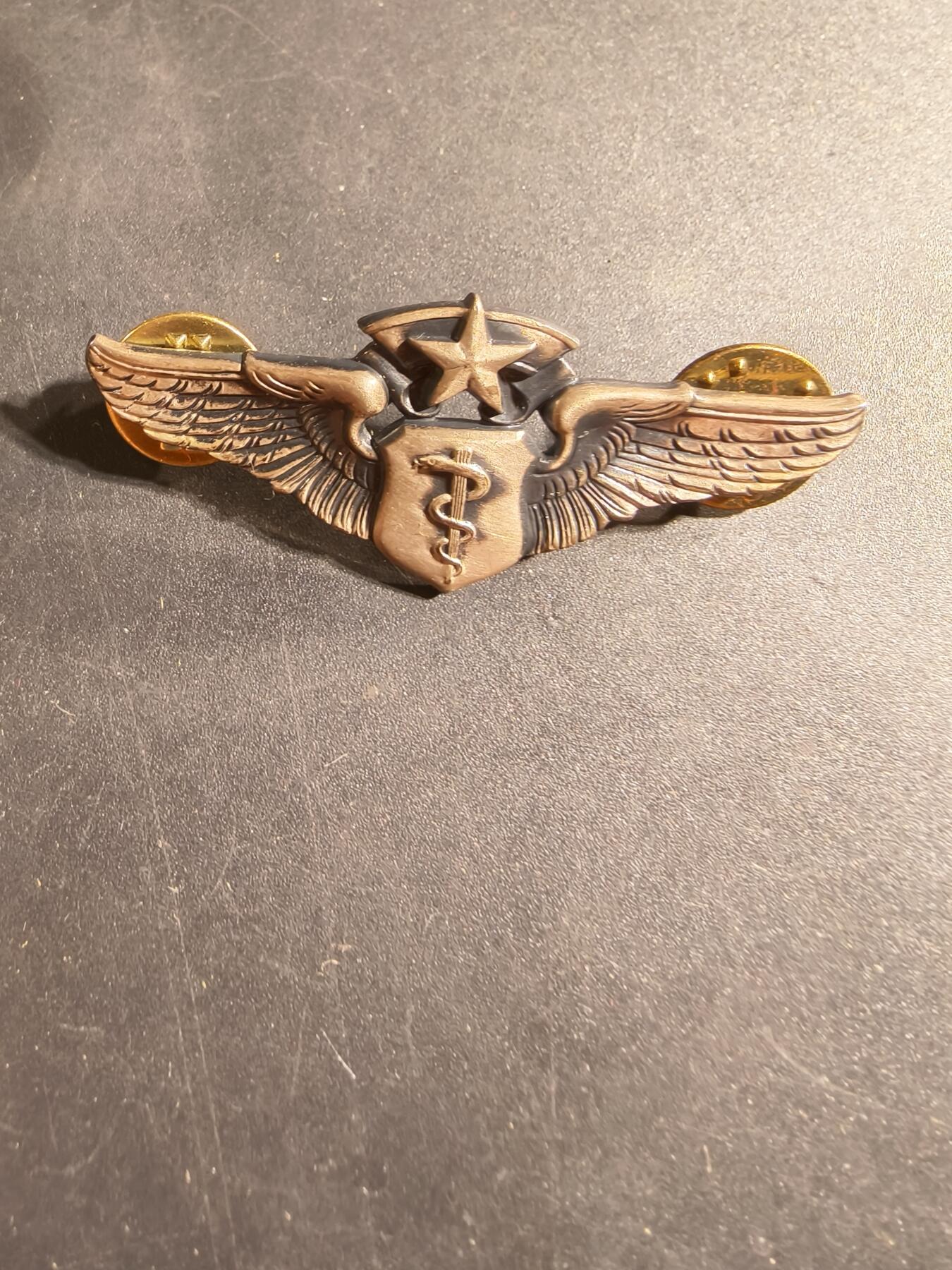 老王徽章第169期 美国空军军医高级技能章    925银    2英寸
