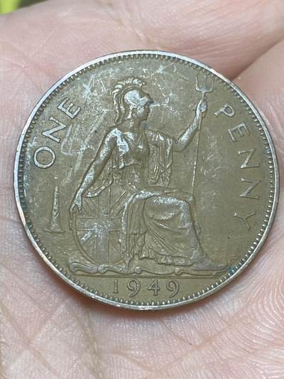2025年第一百三十六场(总第一百六十二场）外国好品纸夹散币场(免佣金) - 英国🇬🇧1949年1便士(乔治六世第二版，首发年)