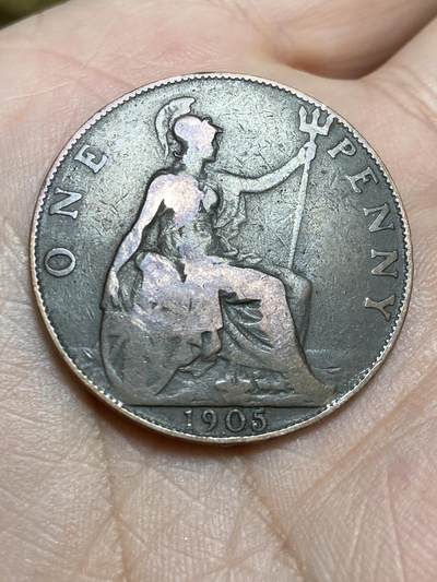 2025年第一百三十六场(总第一百六十二场）外国好品纸夹散币场(免佣金) - 英国🇬🇧1905年1便士(爱德华七世时期)