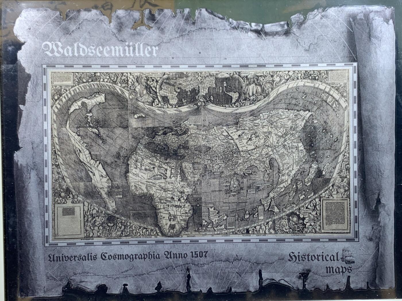 《竞宝斋》第447场 周日，周一，2场连拍 （全场包邮） 库克群岛2018年瓦德泽米勒大航海地图5D银钞，20*15cm，30克，999纯银，限量发行1500枚。