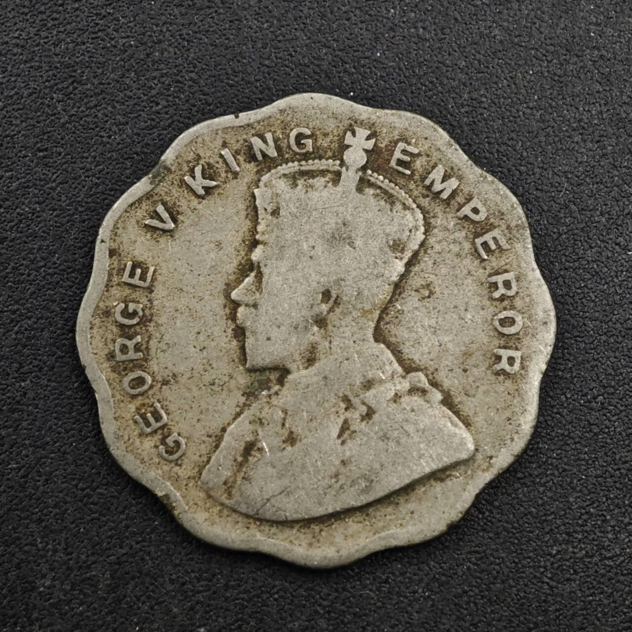 【淘币小摊】实时拍第八百二十七拍   散币场   满百包邮可预留二周 每周一统一发货   印度1929年乔治五世1安娜镍币