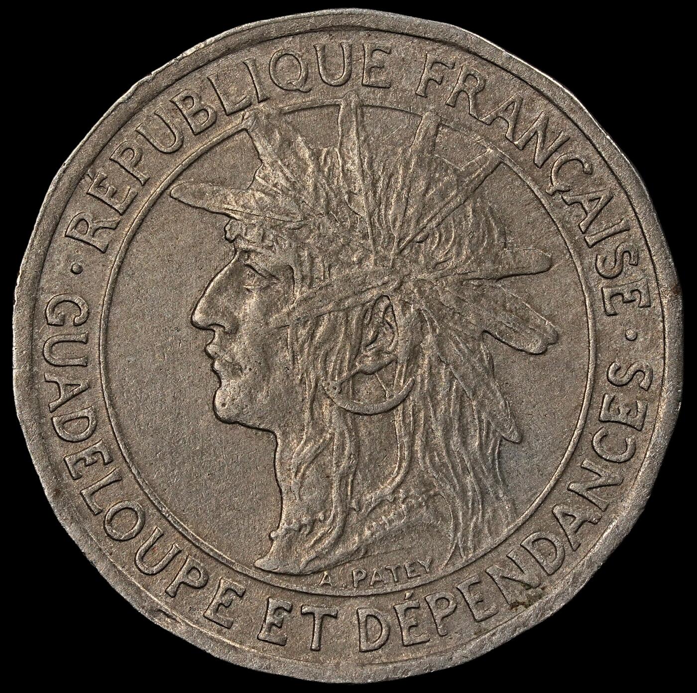 修遠堂世界钱币第九十七期 1921年法属瓜德罗普岛50分