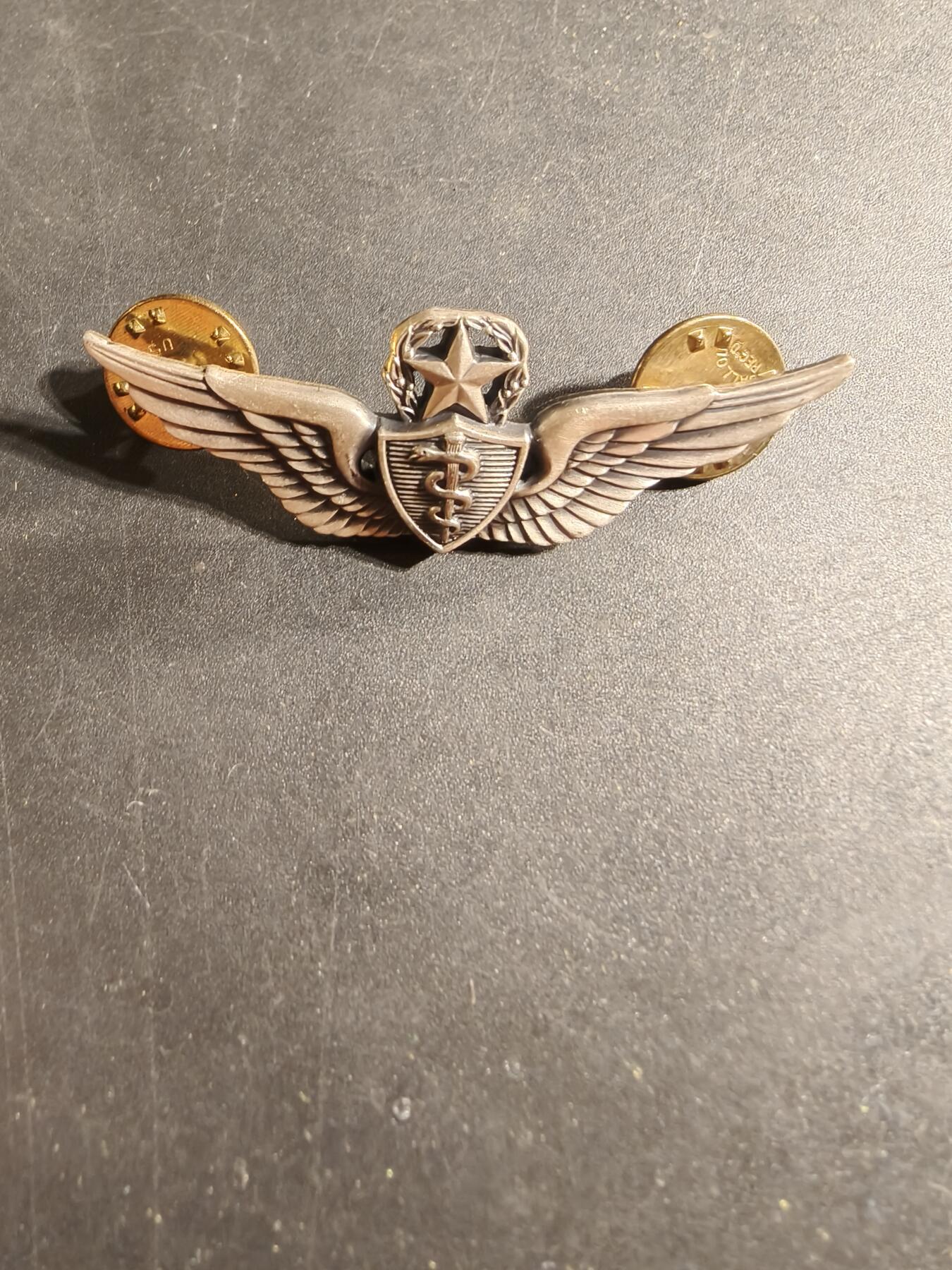 老王徽章第169期 美国空军军医高级技能章    925银    2英寸