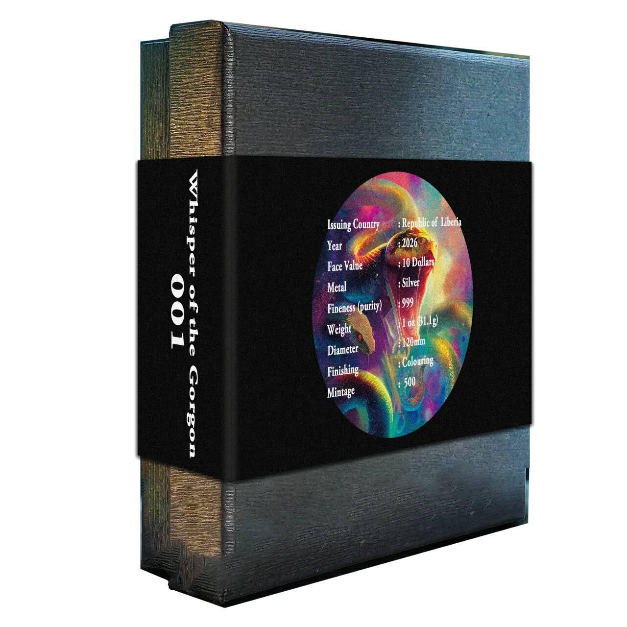 【期货】利比里亚2026年梦幻世界3美杜莎1盎司大尺寸双面彩银币