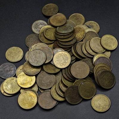 【淘币小摊】实时拍第八百二十七拍   散币场   满百包邮可预留二周 每周一统一发货   - 日本1円铜币100枚