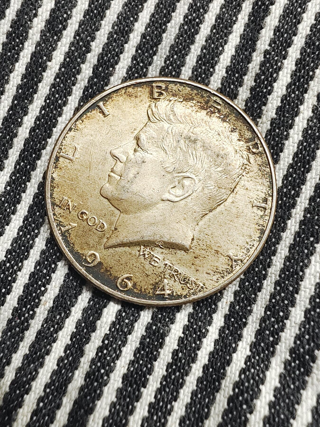 美国1964年肯尼迪50美分鹰徽银币分币 硬币 收藏