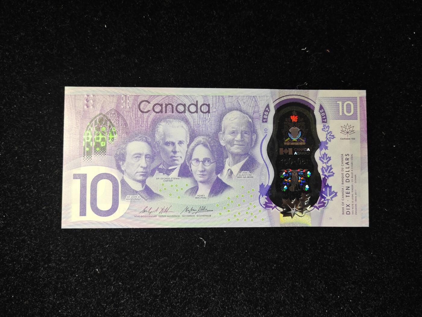 加拿大 建国150周年 纪念钞 10元 全新UNC