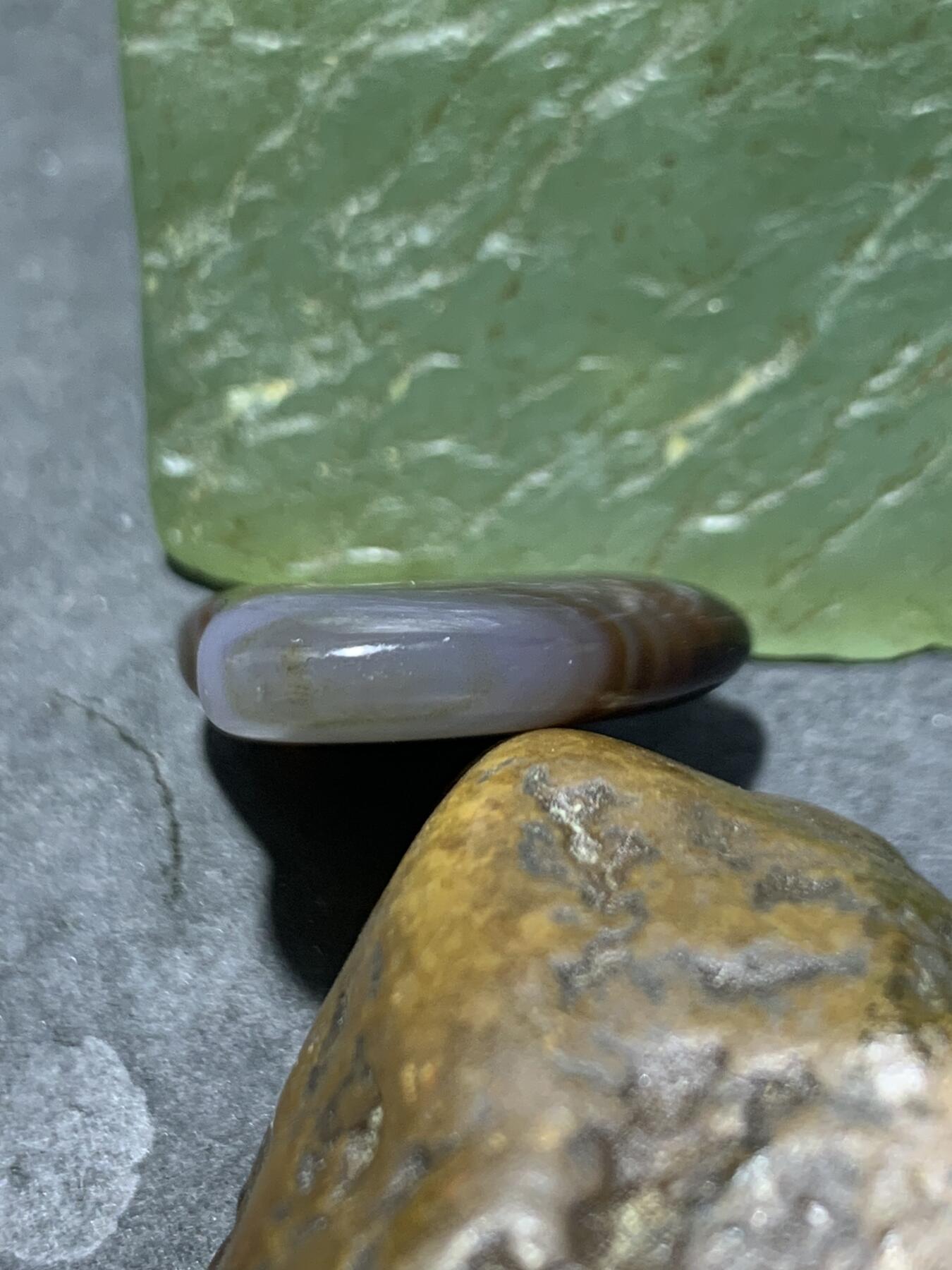 高玉化巴西玛瑙爱心形通货吊坠！