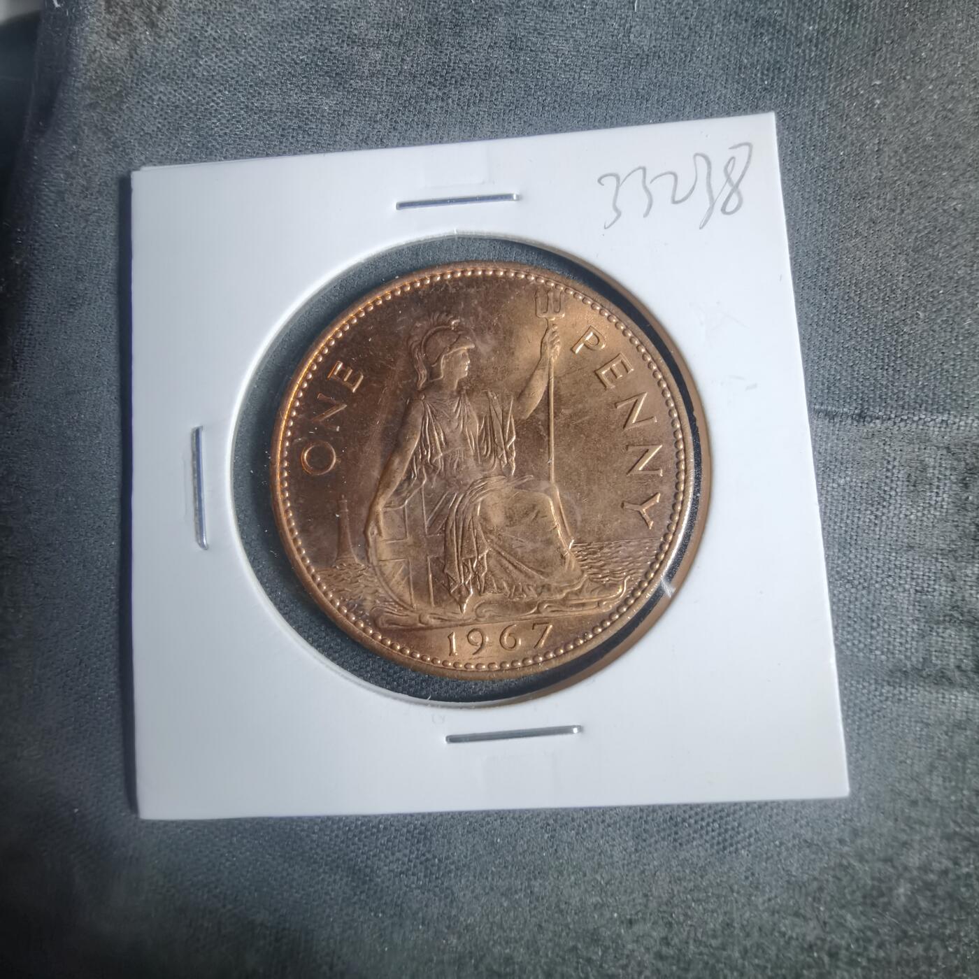 沼泽如烟--第933场 英国1967年1便士