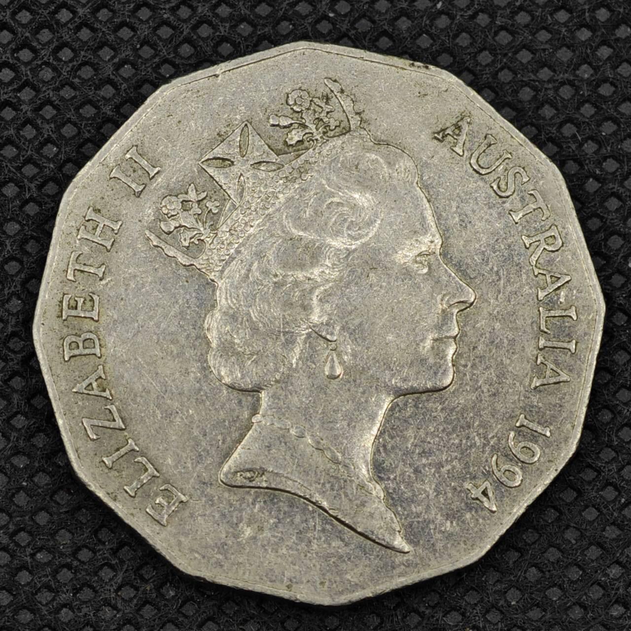 【淘币小摊】限时拍第八百三十二拍  散币场  满百包邮可预留两周  周一统一发货   澳大利亚1994年50分纪念币