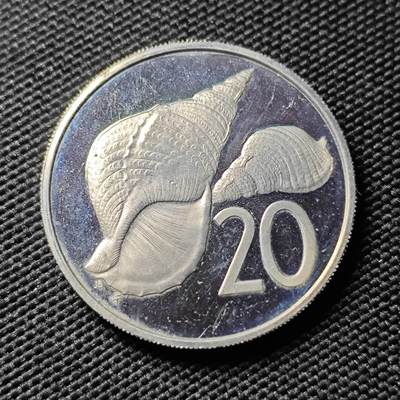 KK钱币收藏小铺 第380期  2月预留时间 周末发货 -  1977库克20分精制币