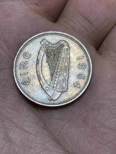 2025年第一百三十六场(总第一百六十二场）外国好品纸夹散币场(免佣金) - 爱尔兰🇮🇪1964年1先令(共和国时期第一套第二版)