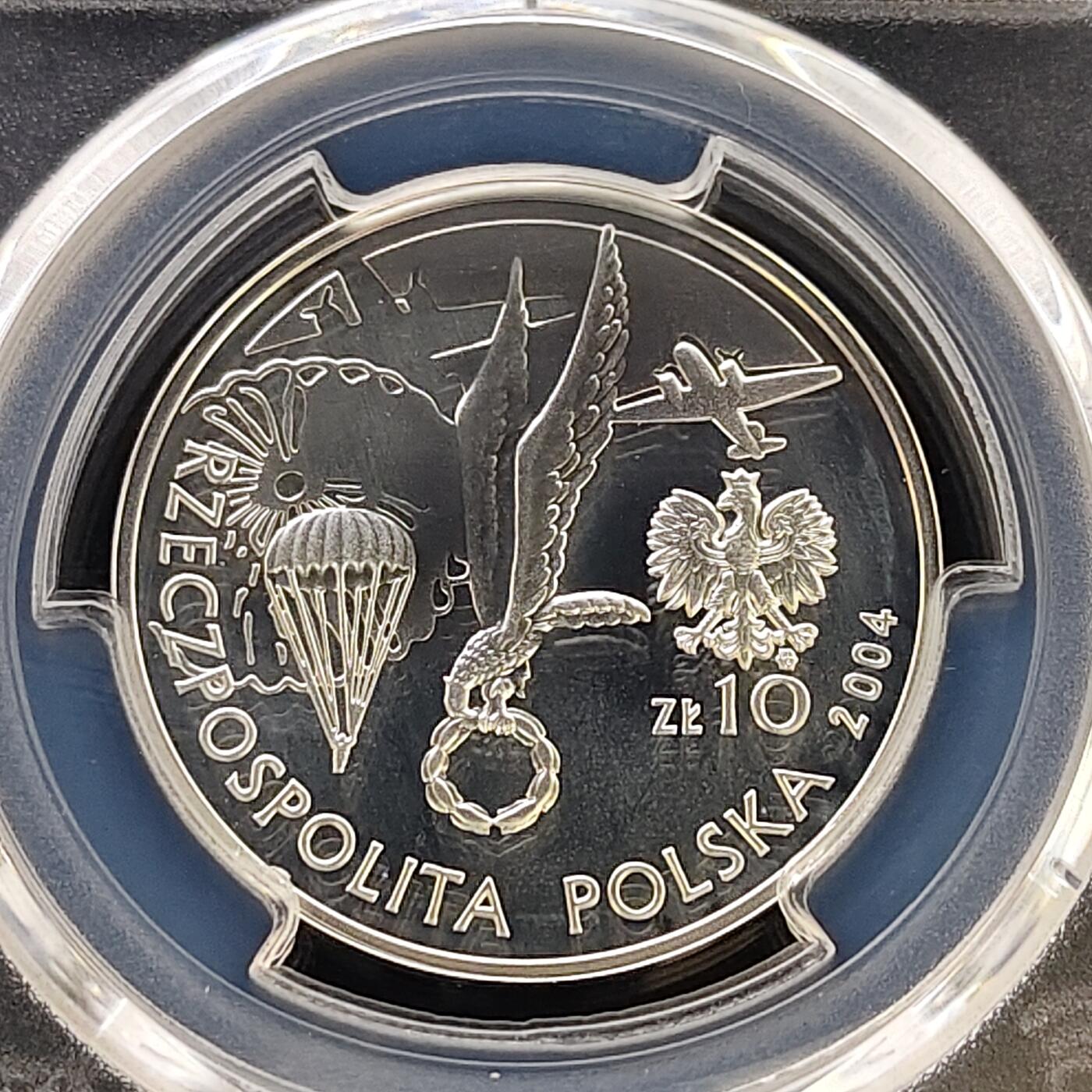 【全场包邮】纯粹捡漏拍487场（免费代拍第24场） 【收藏级·亚军分】波兰2004年10兹洛提二战名将斯坦尼斯瓦夫·索萨博夫斯基将军精制纪念银币-PCGS PR67 DCAM（更高分6枚）