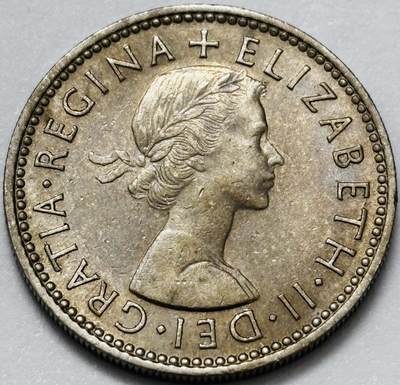 文馨钱币收藏第 285 场，【 长期接收代拍品】银币，评级币，散币场 - 1960 年英国伊丽莎白二世 1 先令