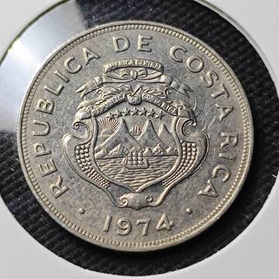 KK钱币收藏小铺 第379期  2月预留时间 周末发货 -  1974哥斯达黎加25分