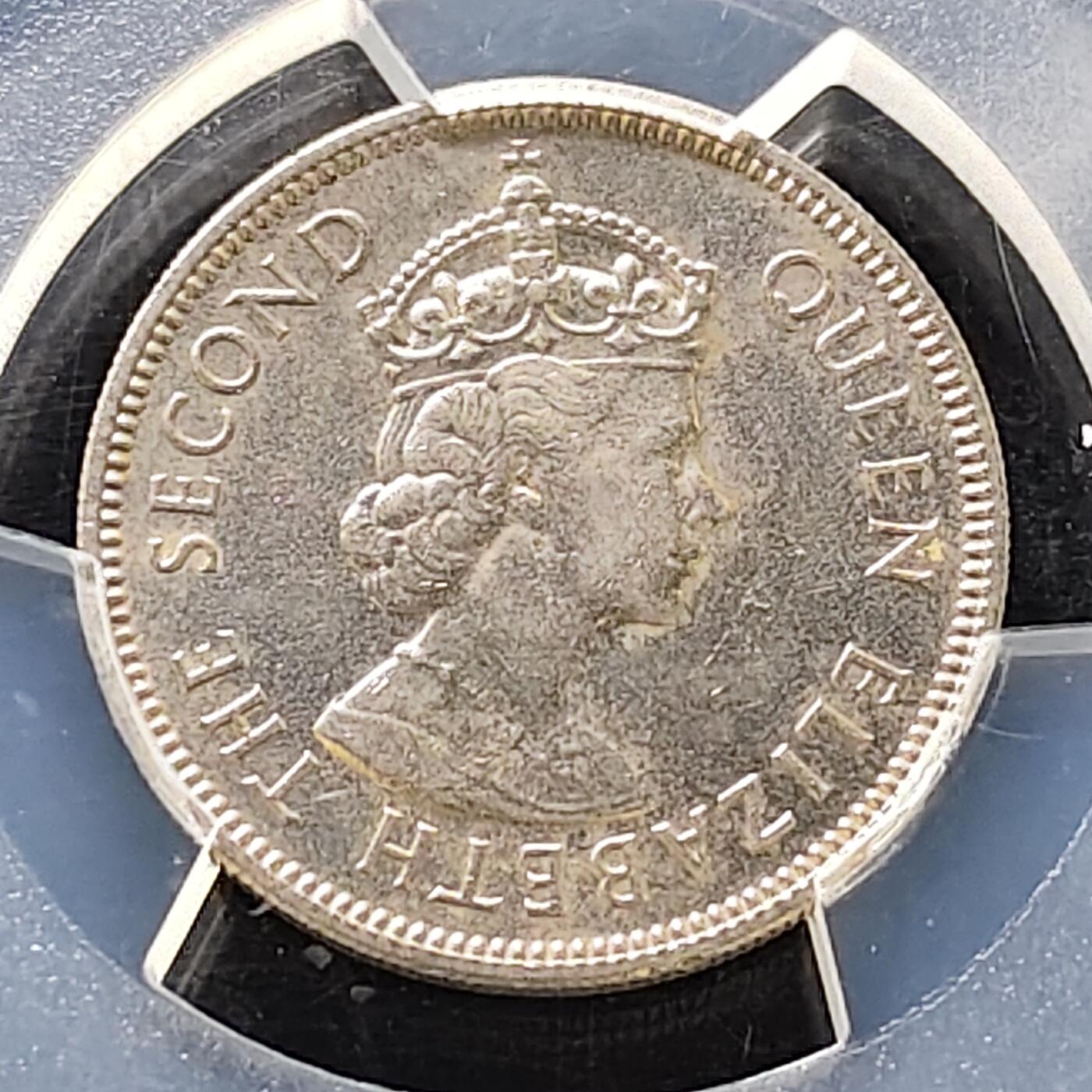 【全场包邮】纯粹捡漏拍487场（免费代拍第24场） 香港1973年女王五毫（50分）-PCGS MS64